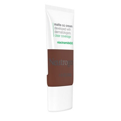 Neutrogena Clear Coverage Flawless Matte Color Correcting Cream, Full-Coverage – 10.0 Sienna