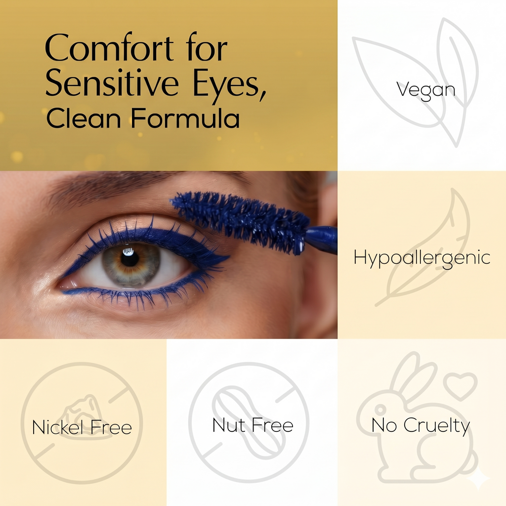 Mega Volume Vegan Smudge-Proof Mascara with Handmade Rhinestone Case