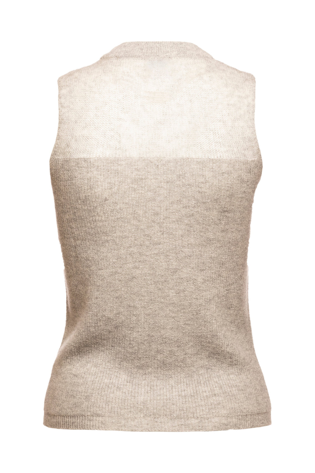 Coral Sleeveless Block Intarsia Top