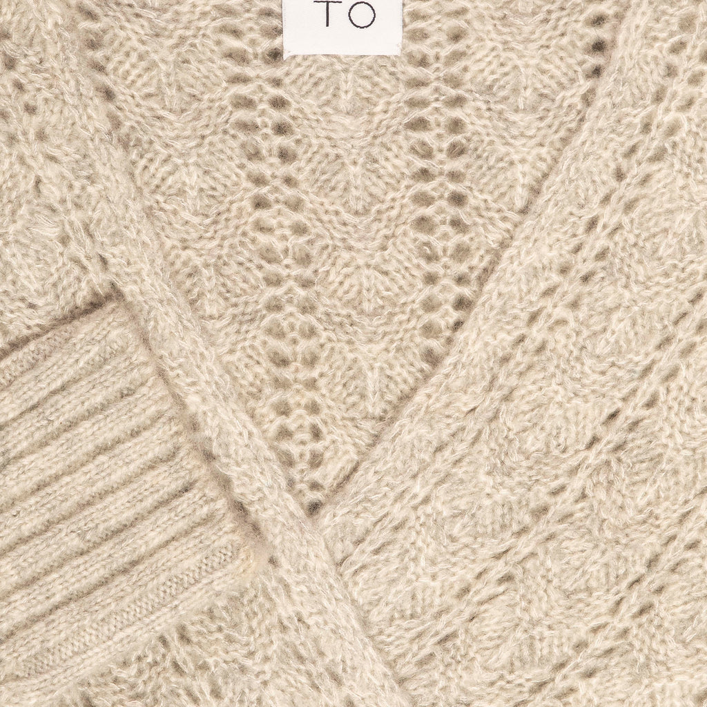 Cashmere + Silk Garnet Wrap Sweater