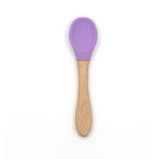 Bamboo + Silicone Baby Feeding Spoons – 2 Piece Set