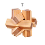 Brain Teaser 3D Wooden Interlocking Game Puzzles – 12 Styles