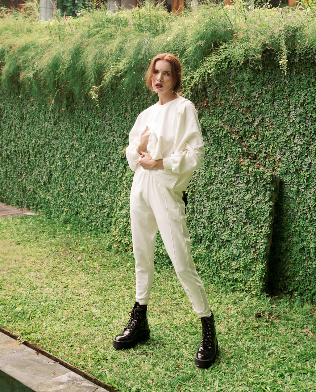 Brunna Co. Cameron Bamboo Fleece Joggers – Off-White