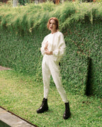 Brunna Co. Cameron Bamboo Fleece Joggers – Off-White