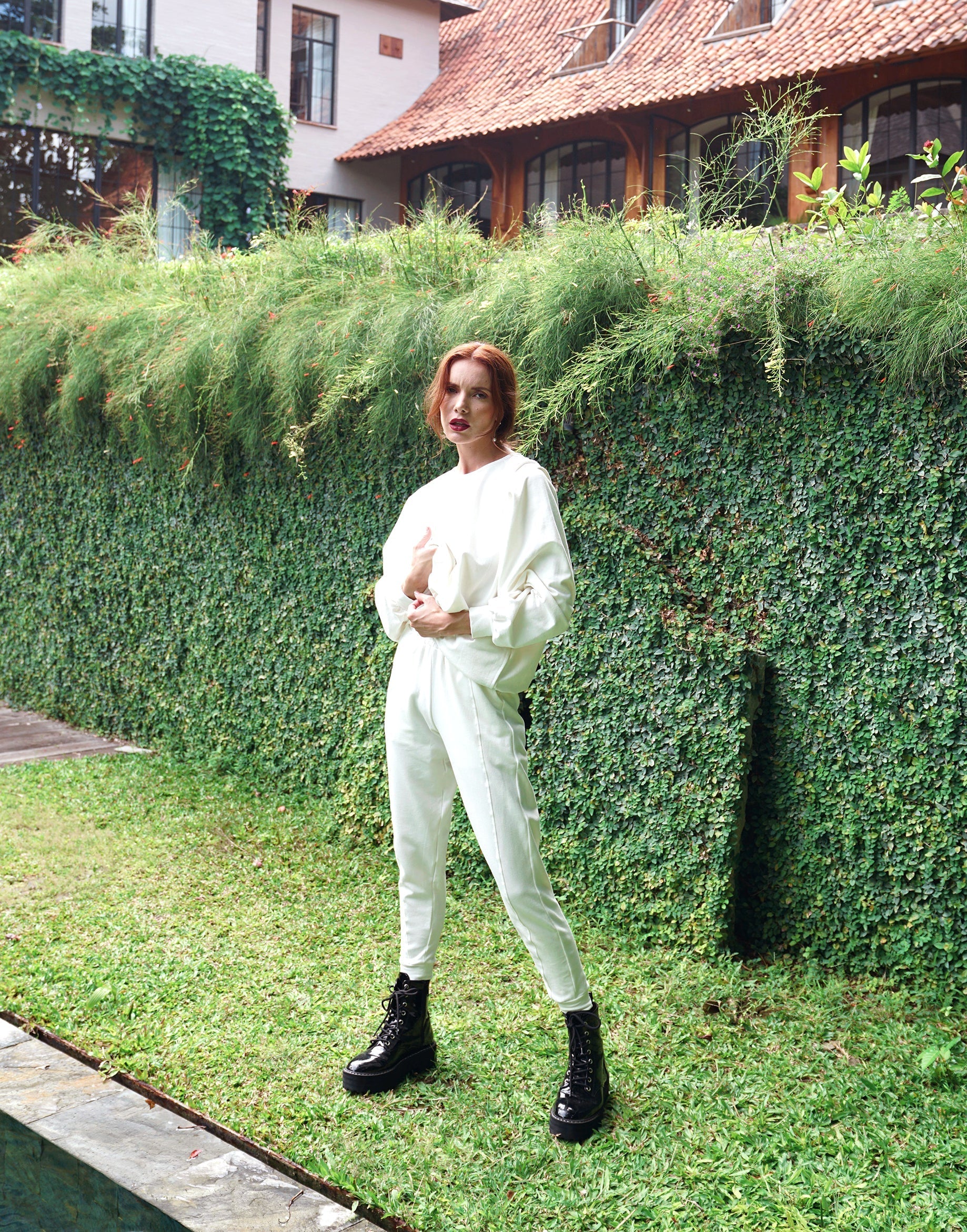 Haley Bamboo Fleece Oversized Fit Sweater – Off White