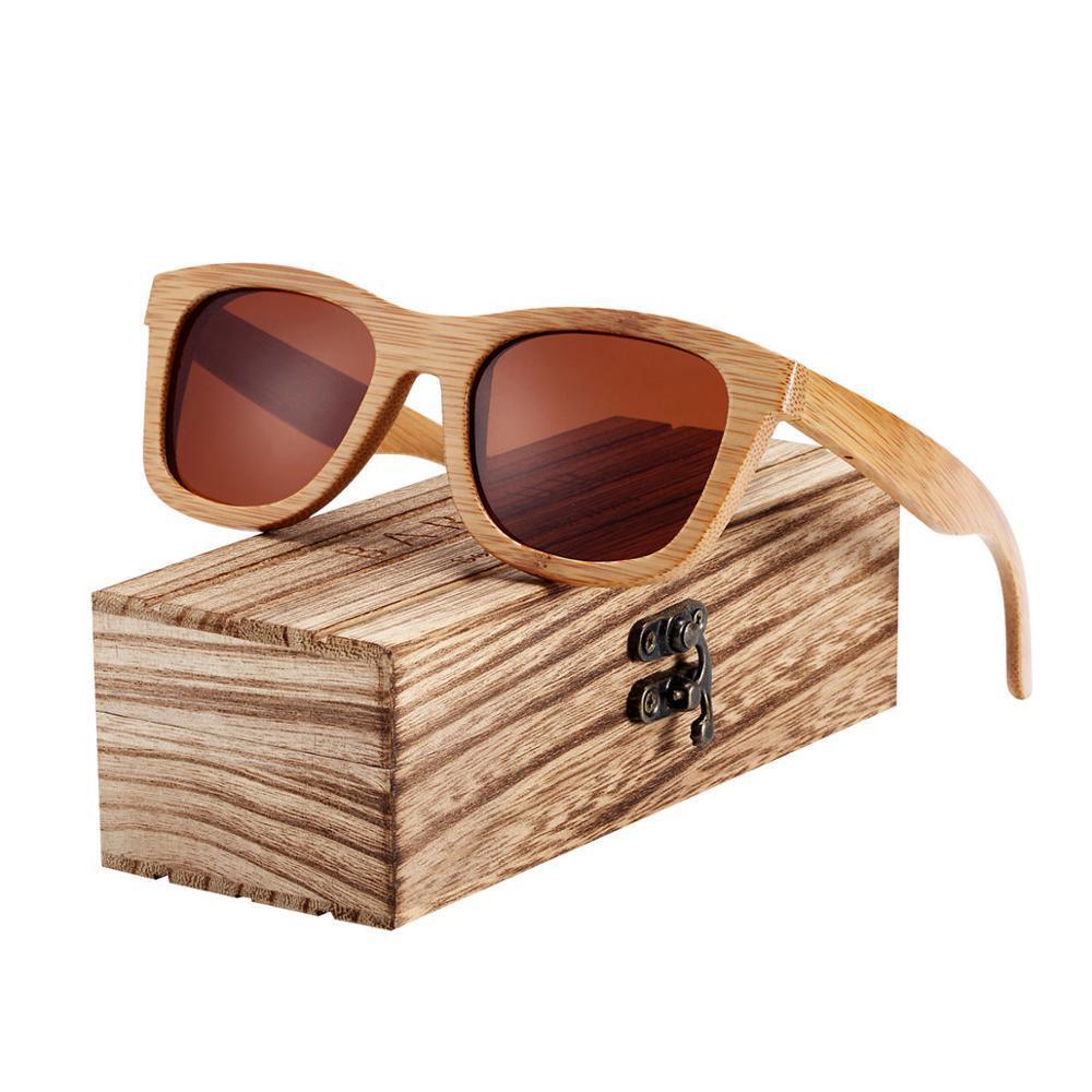 Handmade Bamboo Wood Luxury Polarized Sunglasses with UV400 Protection