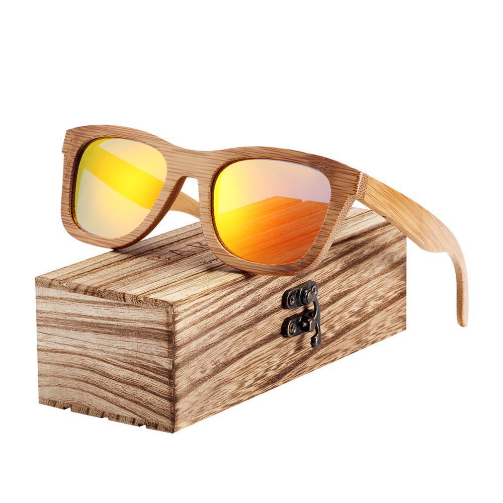 Handmade Bamboo Wood Luxury Polarized Sunglasses with UV400 Protection