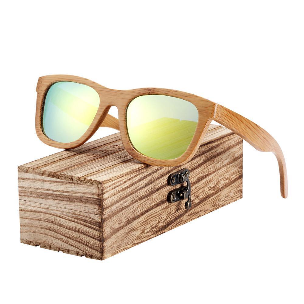 Handmade Bamboo Wood Luxury Polarized Sunglasses with UV400 Protection