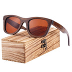 Luxury Square Wood Bamboo Polarized Sunglasses