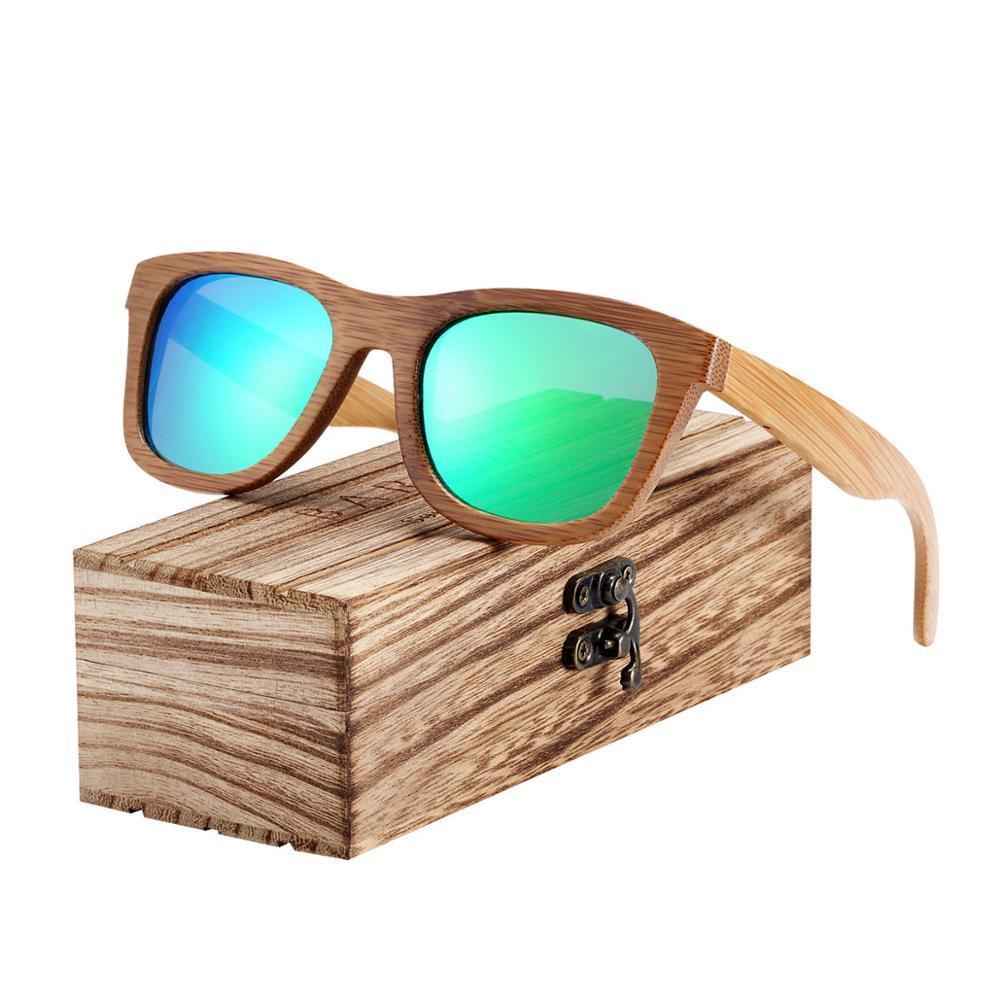 Handmade Bamboo Wood Luxury Polarized Sunglasses with UV400 Protection