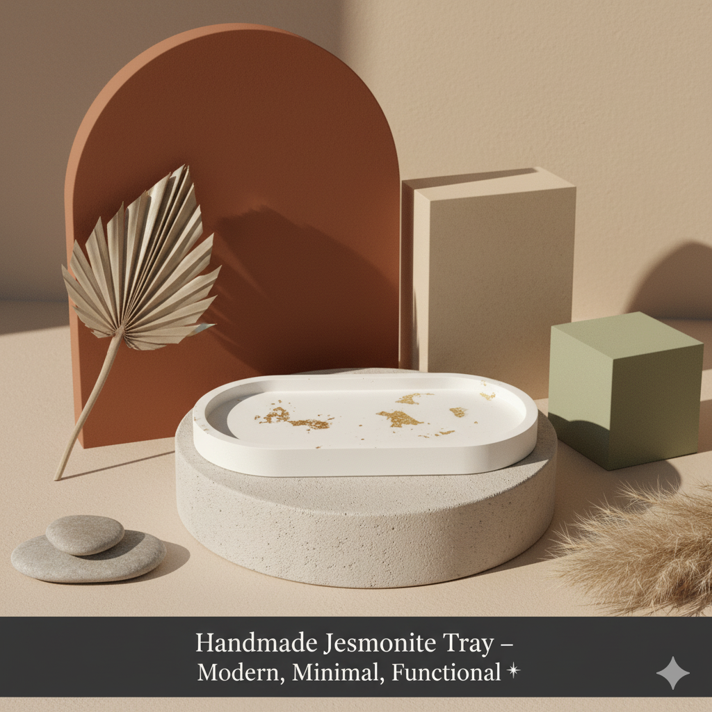 Jesmonite Tray Handmade Minimalist Décor