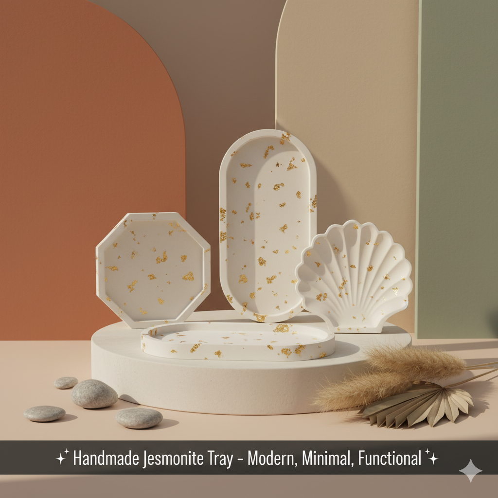 Jesmonite Tray Handmade Minimalist Décor