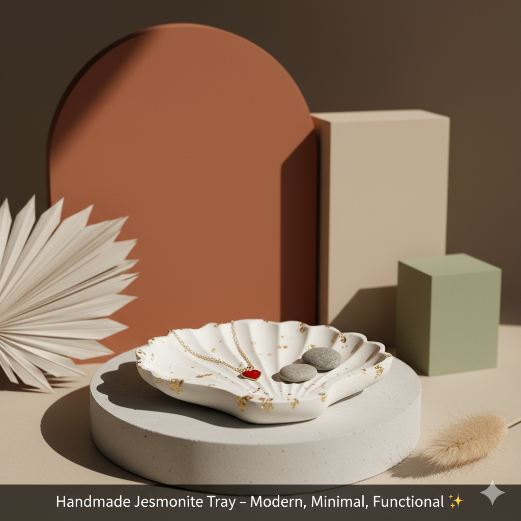 Jesmonite Tray Handmade Minimalist Décor