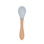 Bamboo + Silicone Baby Feeding Spoons – 2 Piece Set