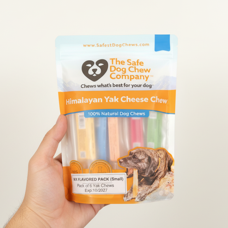 Yak Dog Chew Pack – 6 Flavor-Infused Sticks