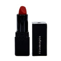 Black lipstick with red shade and Illamasqua logo on a white background