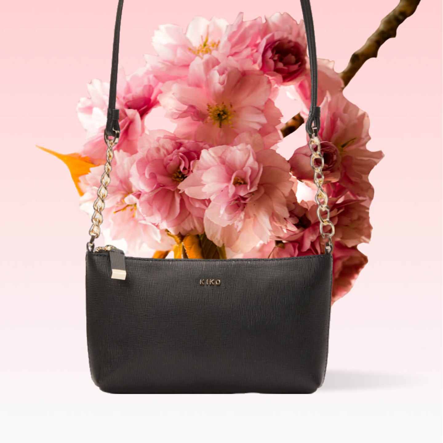 Genuine Leather Two-Chain Crossbody Purse