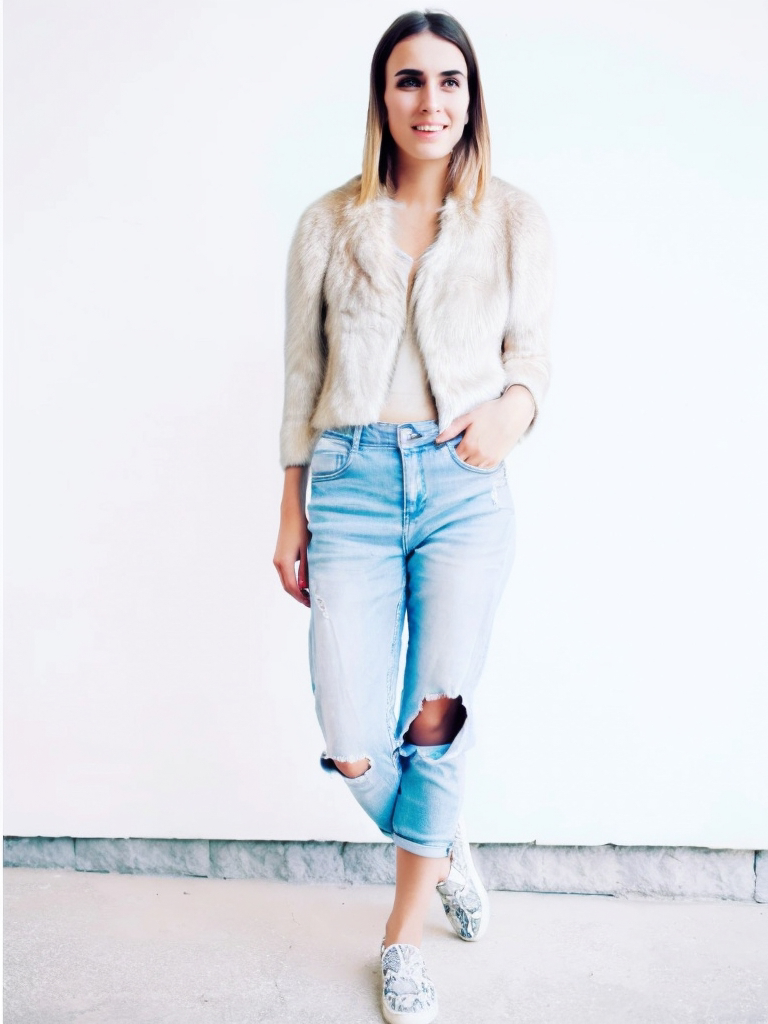Fashion Nova Cropped Faux Fur Coat