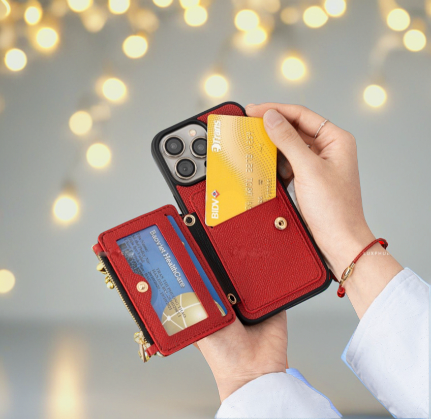 Louis Vuitton Epsom Leather iPhone Card Wallet Case