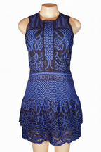 Vintage Style Eyelit Lace Mini Dress – Size M