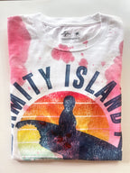 The JAWS RIDE Custom Distressed Amity Island Surf Shop 1975 Graphic Tee