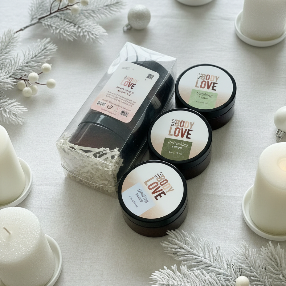 Natural Body Scrub Variety 3-Pack Gift Set
