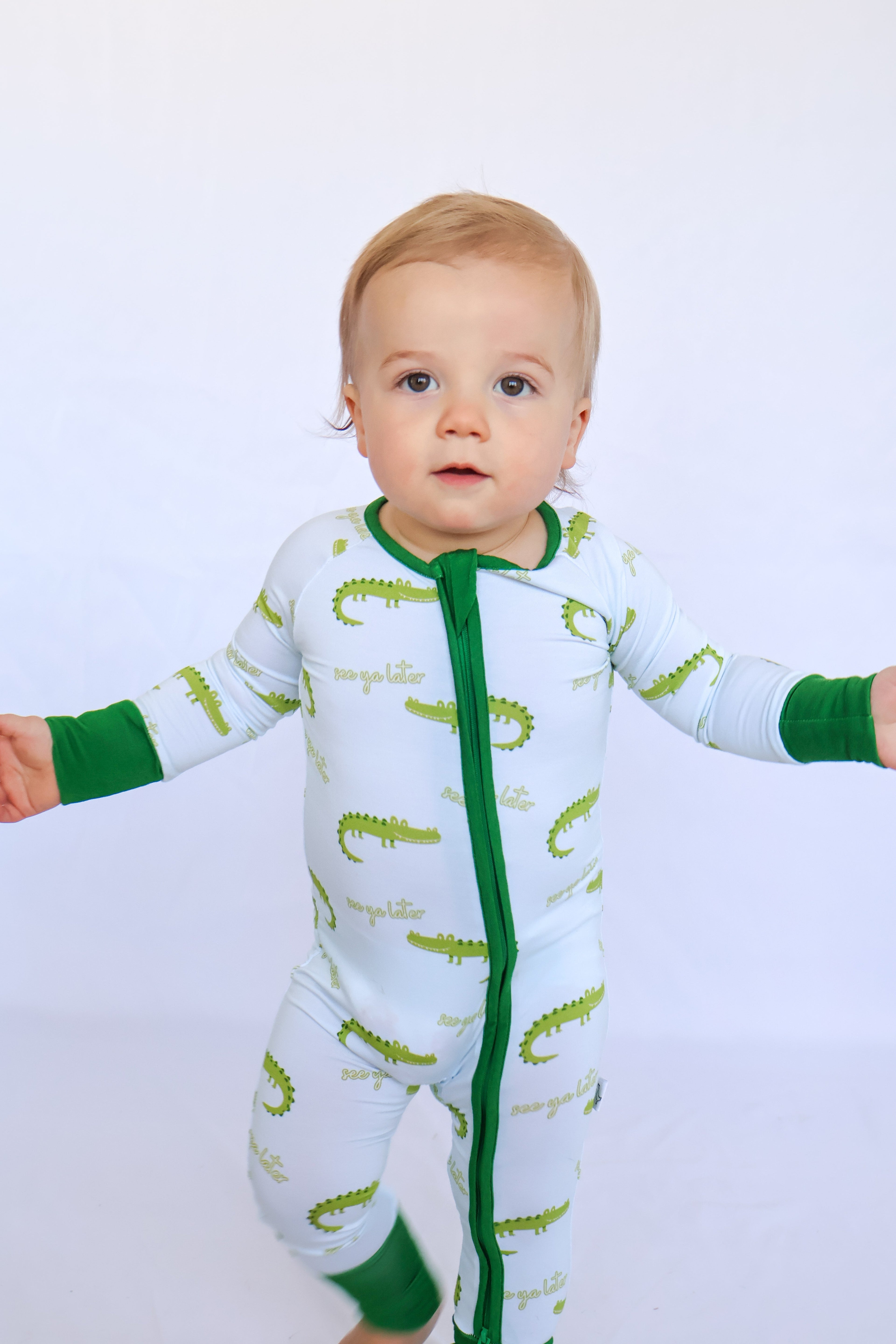 See Ya Later Alligator Bamboo Baby Romper