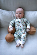 Bamboo Fiber Baby Romper – Coconut Print (0-24 Months)