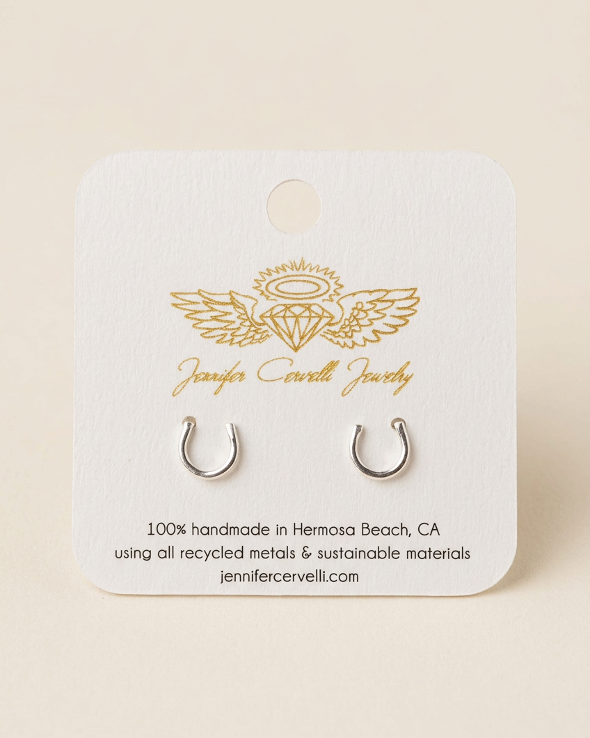 The LUCKY HORSESHOE Handcrafted Children's Stud Earrings