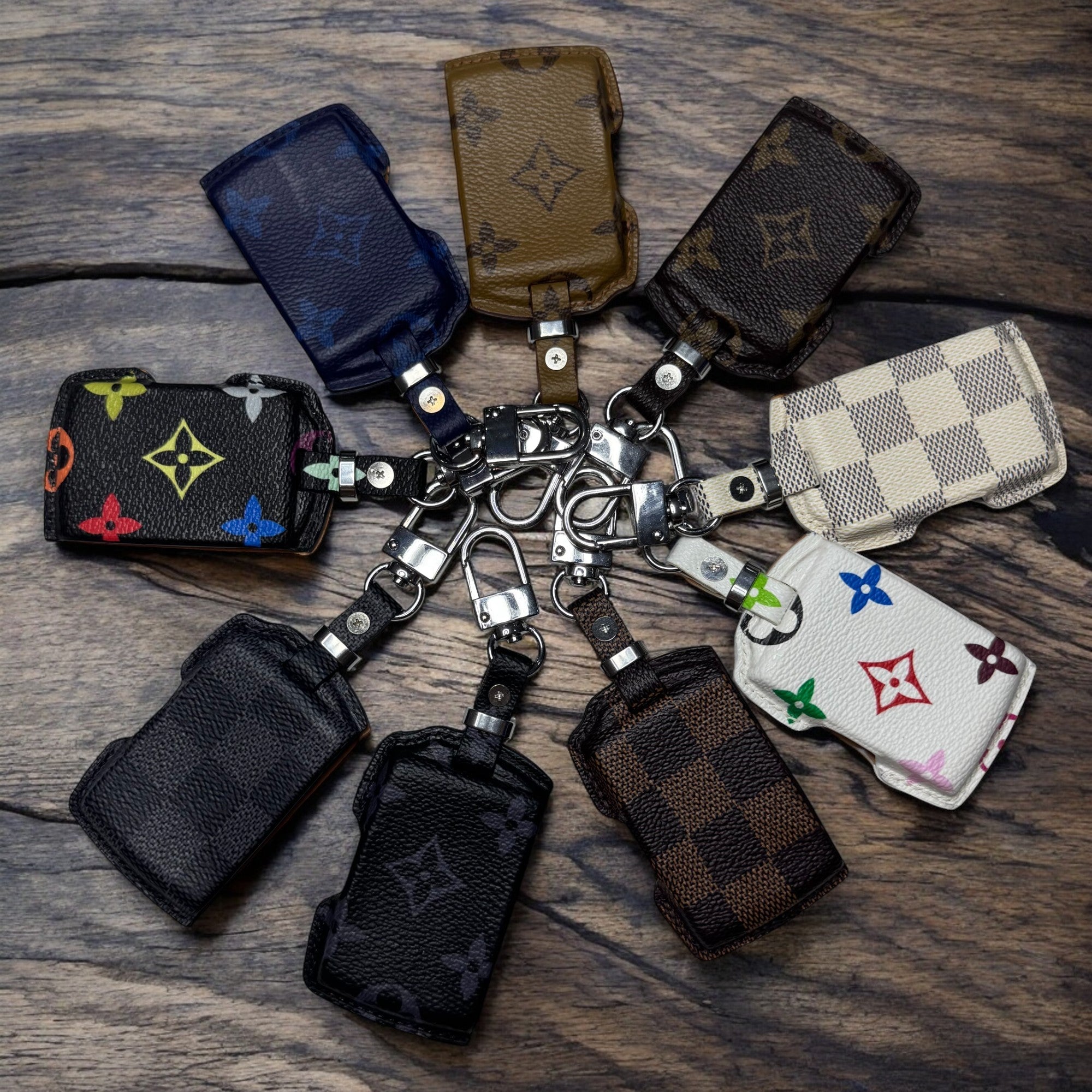 Premium LV Canvas Key Case for Volvo – Handmade from Authentic Upcycled Louis Vuitton
