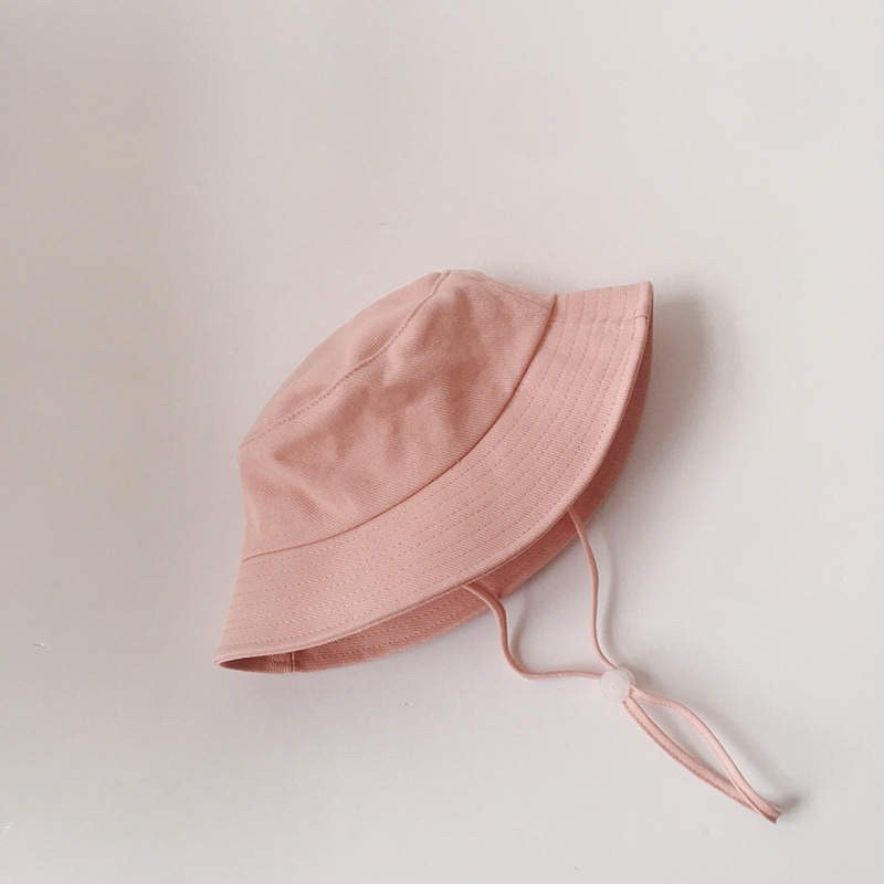 Kids Linen + Cotton Fisherman Bucket Sun Hat for Toddlers with Adjustable Strap