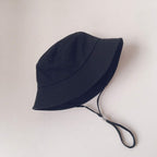 Kids Linen Sun Hat – Fisherman Bucket Hat for Toddlers with Adjustable Strap