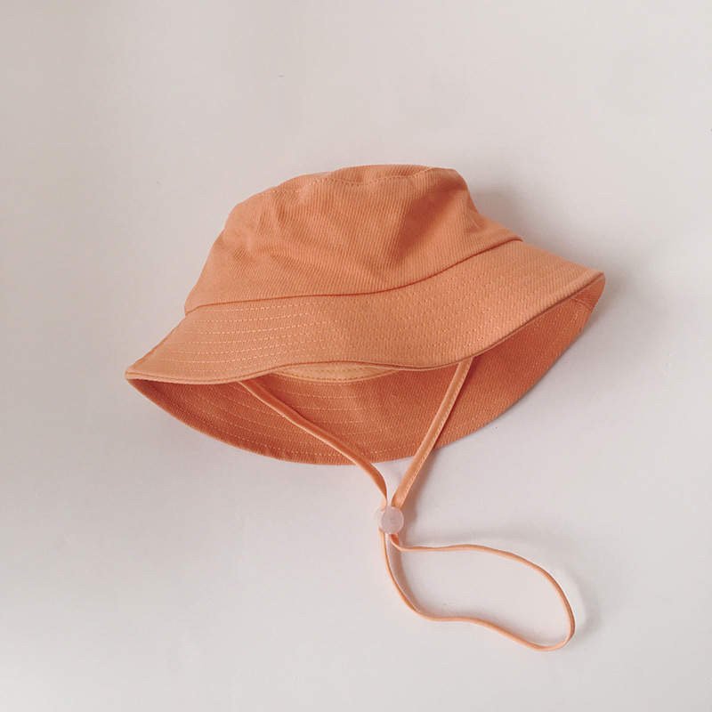 Kids Linen + Cotton Fisherman Bucket Sun Hat for Toddlers with Adjustable Strap