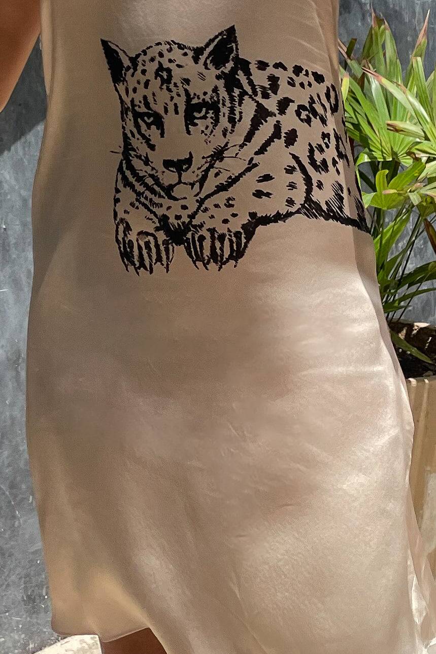 Vela Silk Dress in Lounging Jaguar-3