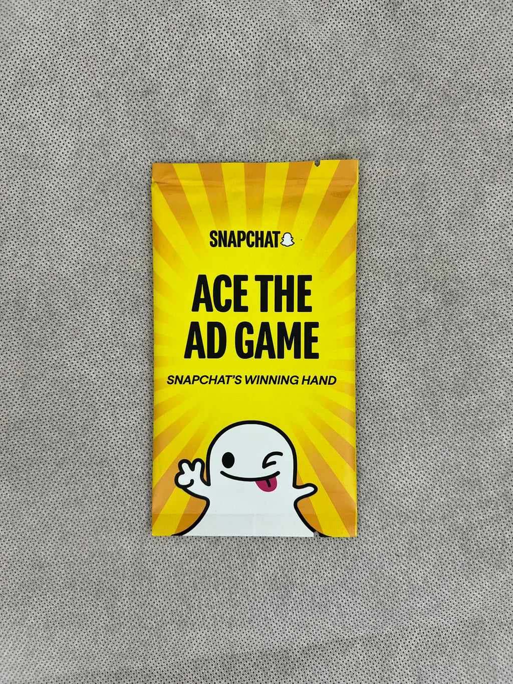 The ACE THE AD Snapchat Card Game