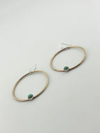 Solstice Hoops – Large - Turquoise-2