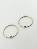 Solstice Hoops – Large - Turquoise-0