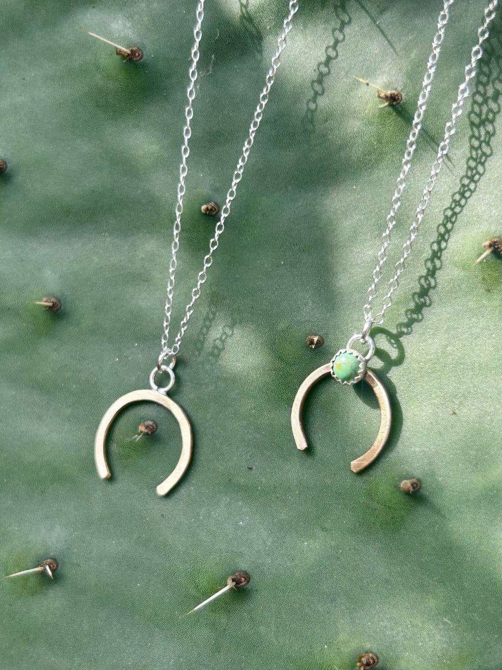 Share Luck - Lucky Horseshoe Charm Necklace - Turquoise-2