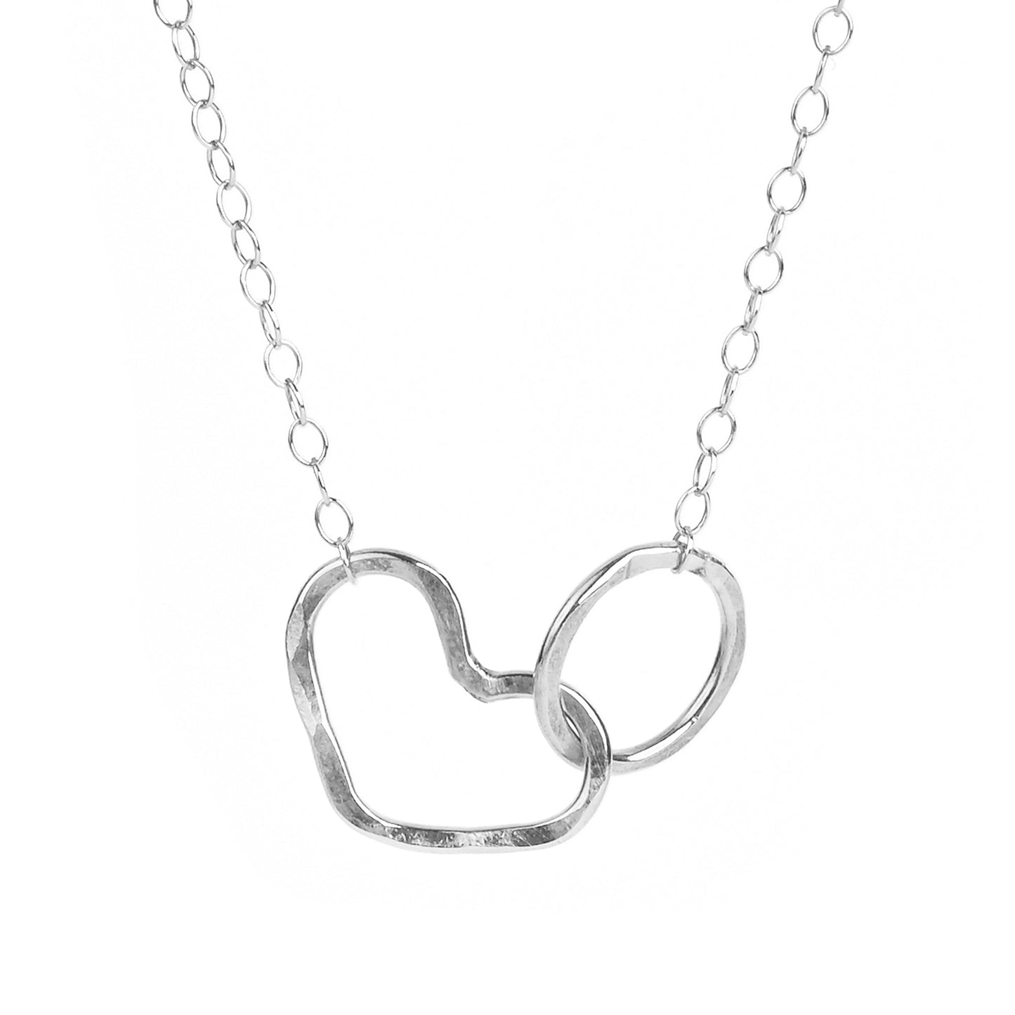 Namaste Necklace - Heart and Circle Infinity Necklace-1