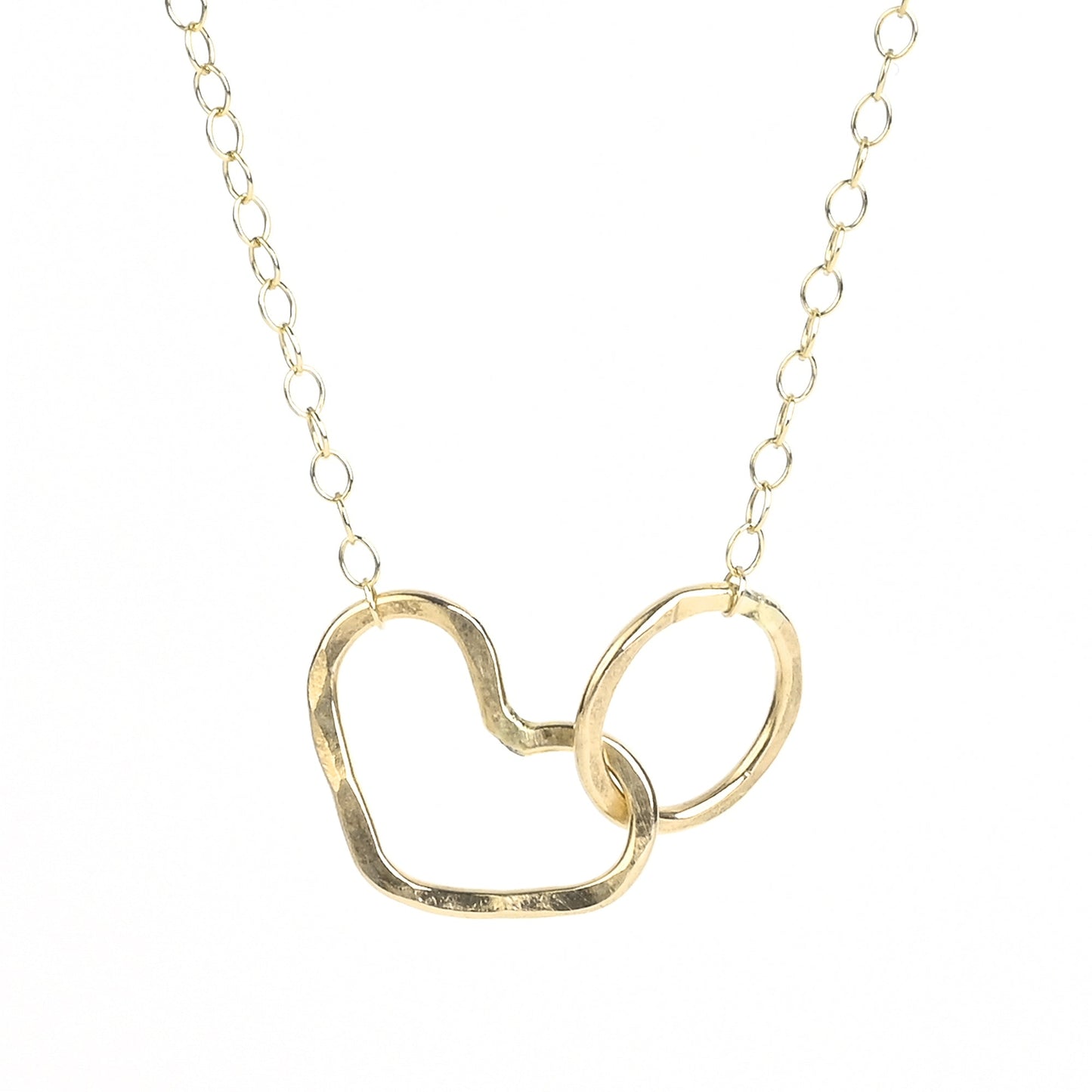 Namaste Necklace - Heart and Circle Infinity Necklace-0