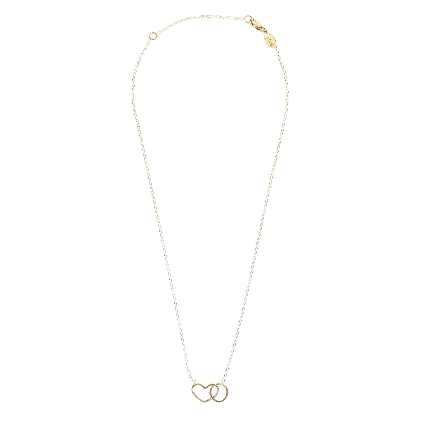 Namaste Necklace - Heart and Circle Infinity Necklace-4