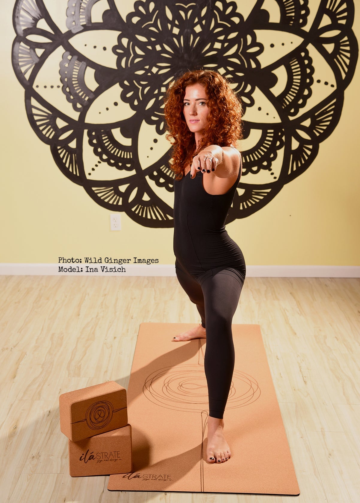 Jūti Hand Painted Cork Yoga Mat