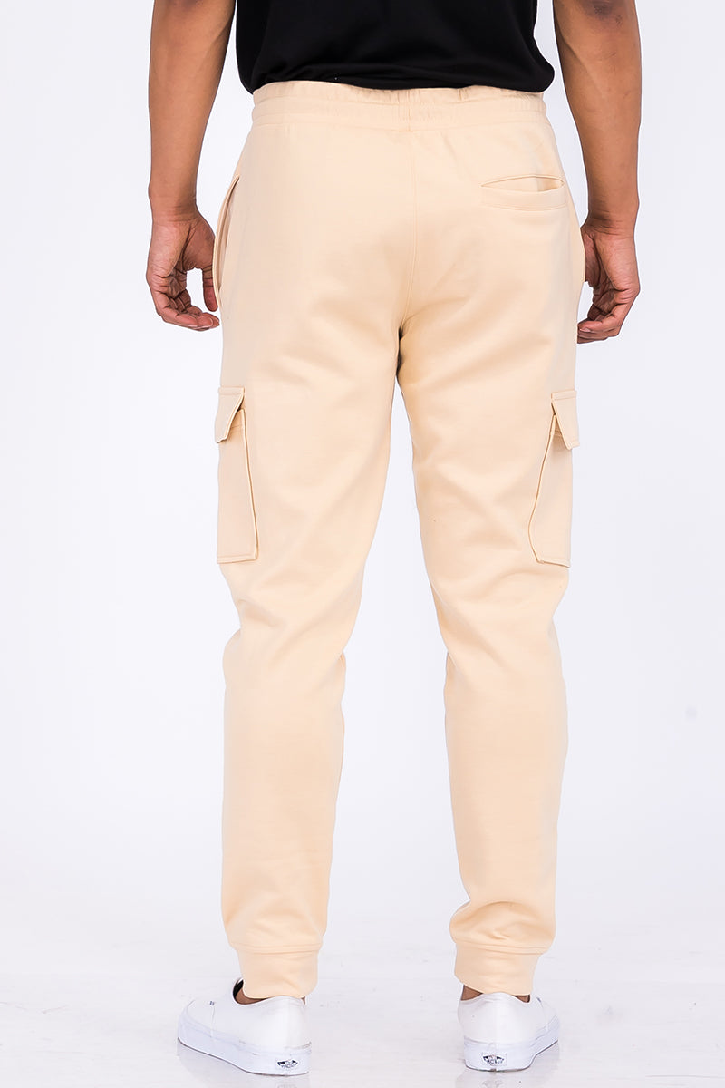 Cotton Blend Cargo Joggers-4