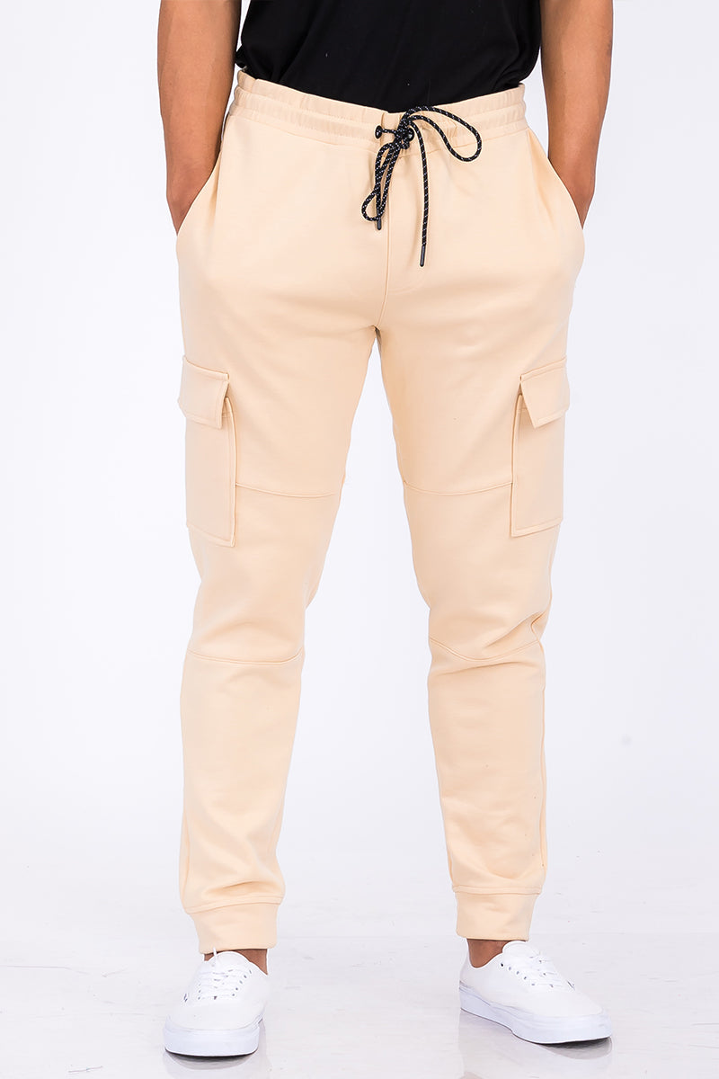 Cotton Blend Cargo Joggers-2