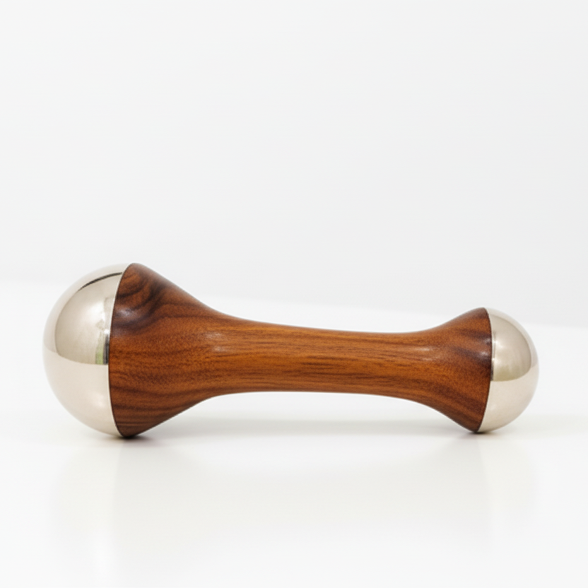 Ayurvedic Dual-Dome Kansa Wand Tool for Detoxification