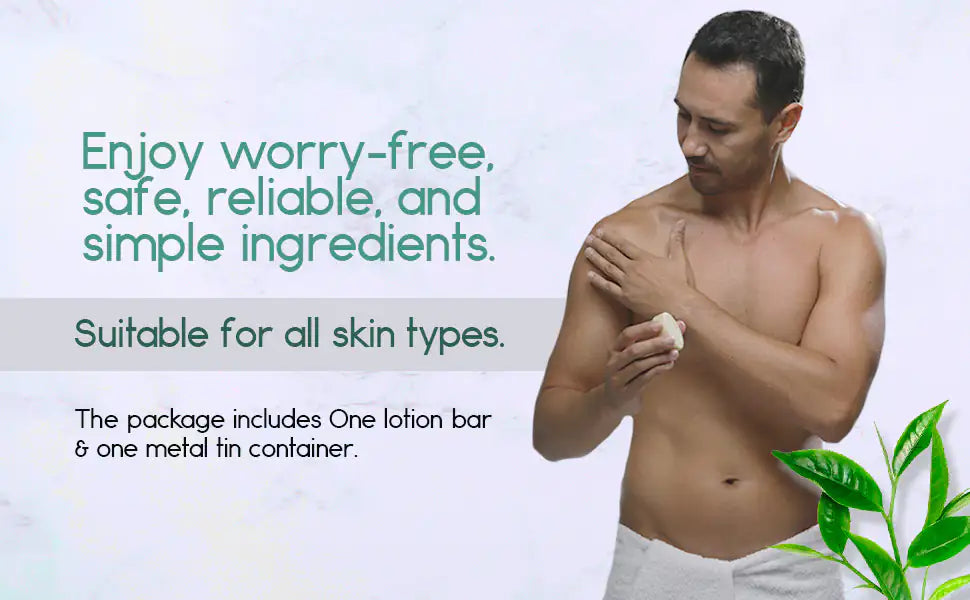 Moisturizing Lotion Bar with Metal Tin Container – 1.41 Oz