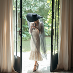 Lola Wide Brim Jute Straw Hat – Black