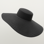 Lola Wide Brim Jute Straw Hat – Black