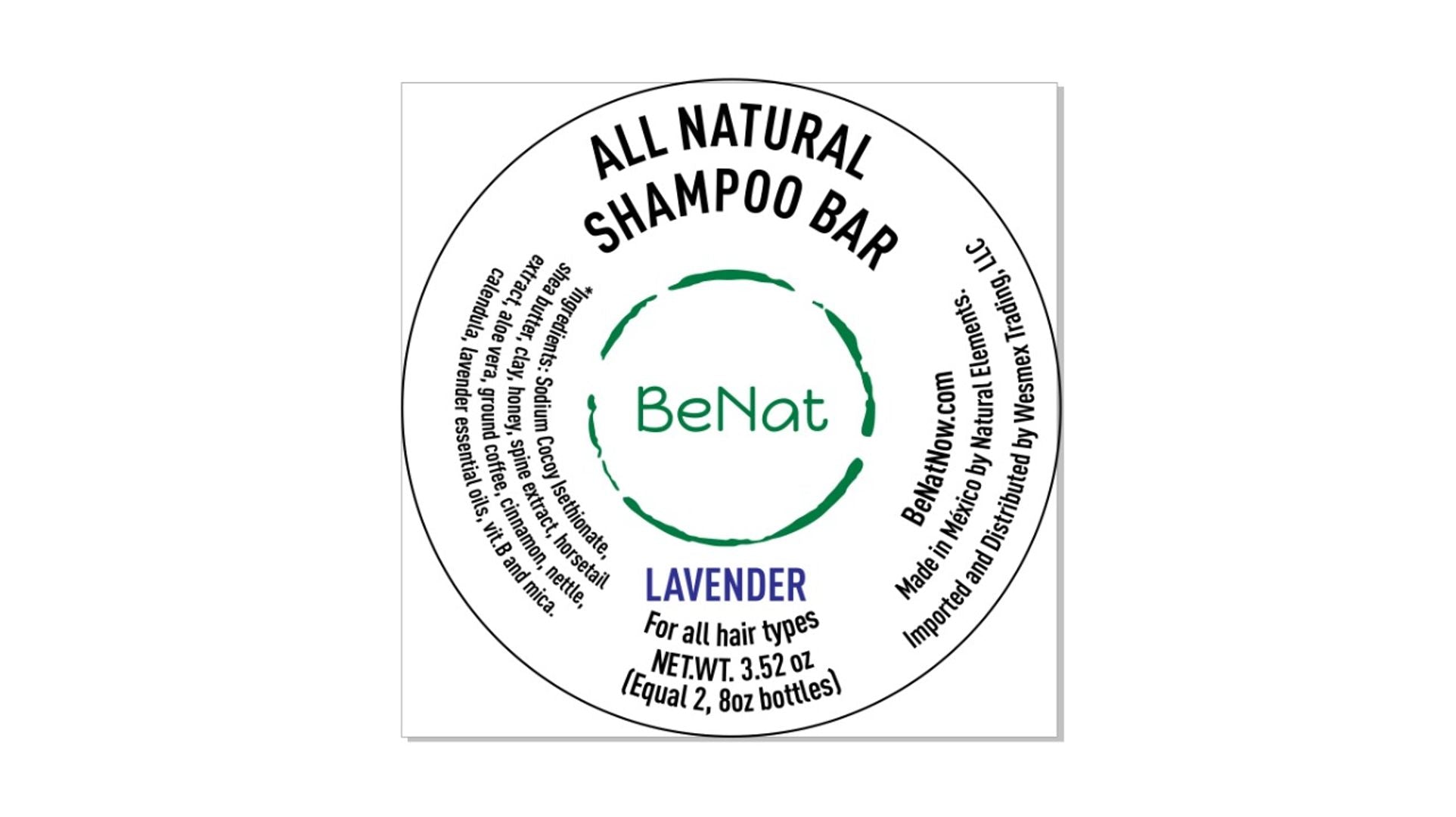 All-Natural Plastic-Free Shampoo Bar