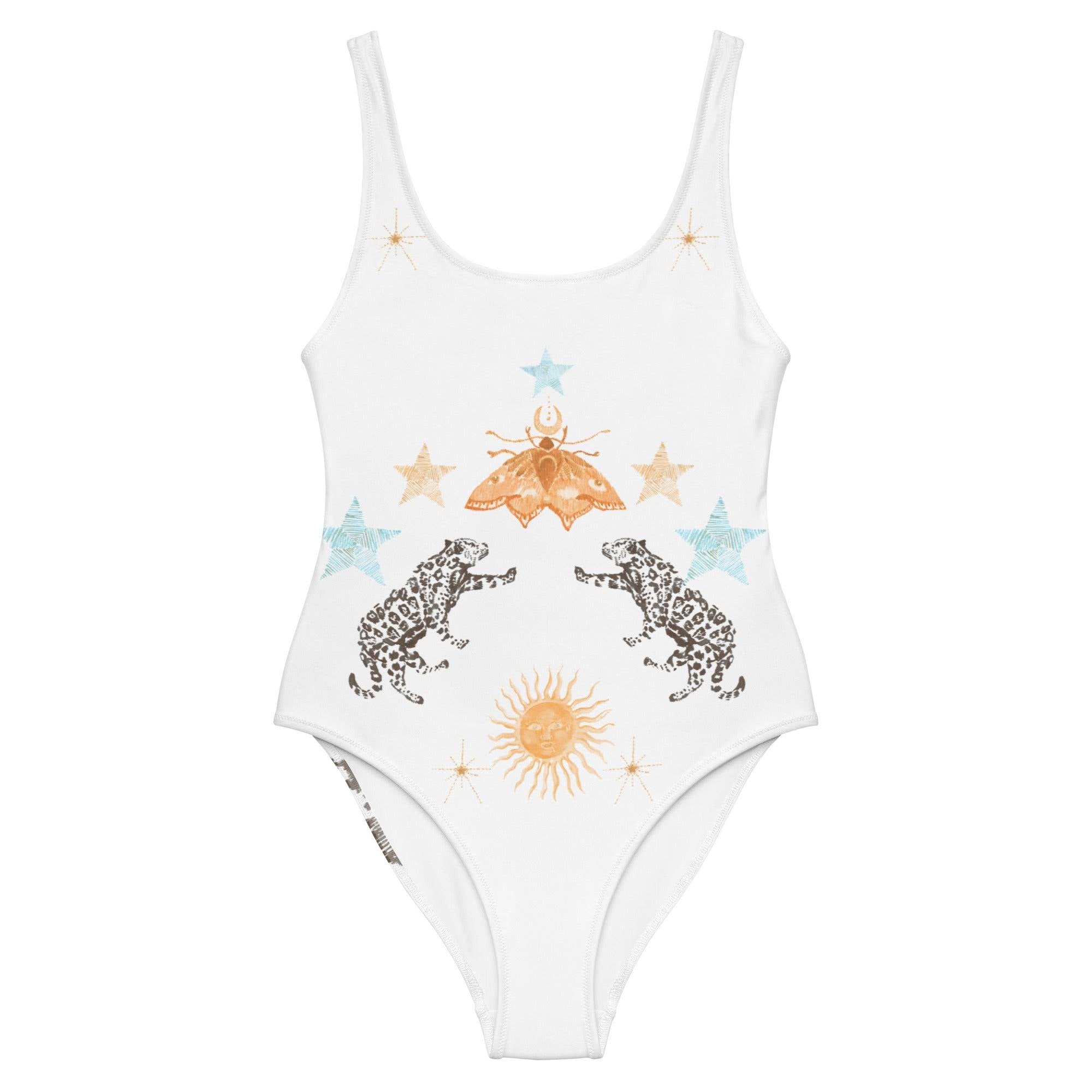 Petra One Piece Swimsuit in White Jaguar-3